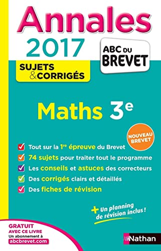 Annales Mathématiques 3e 2017
